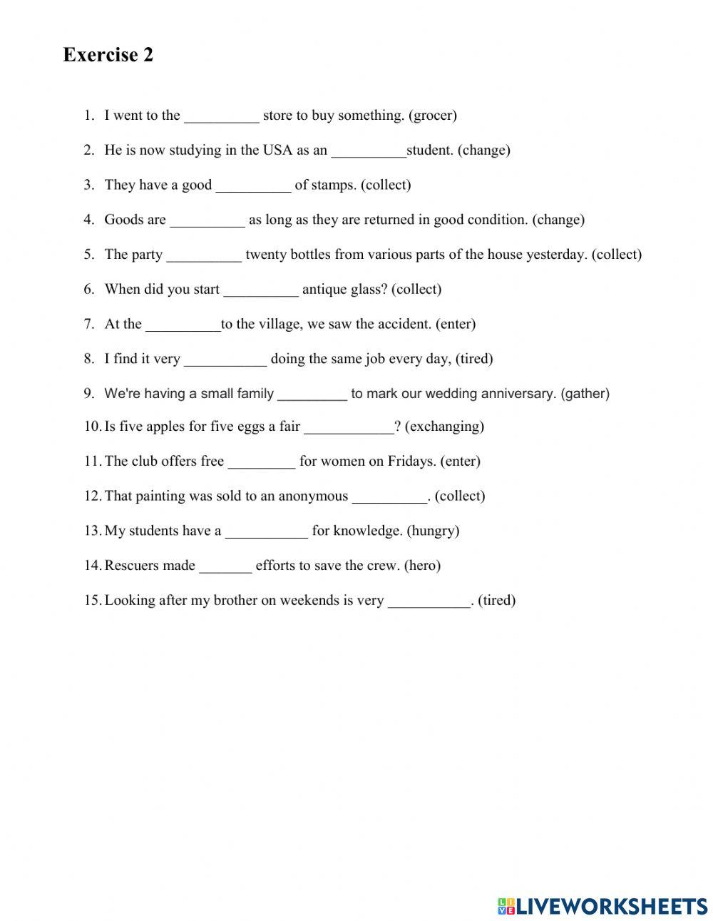 Word Form Grade 9 Unit 3 (part 1)