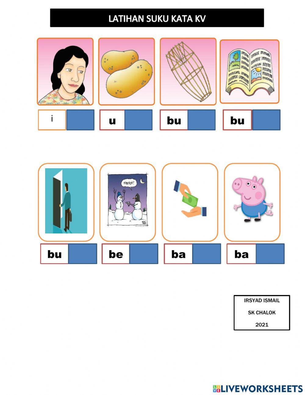 Suku kata KV sk chalok