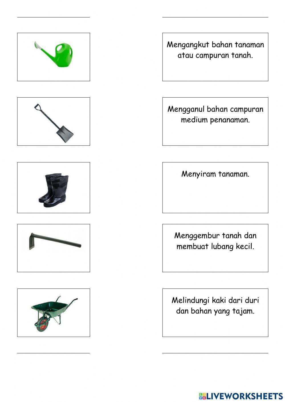 Kegunaan Peralatan Perkebunan