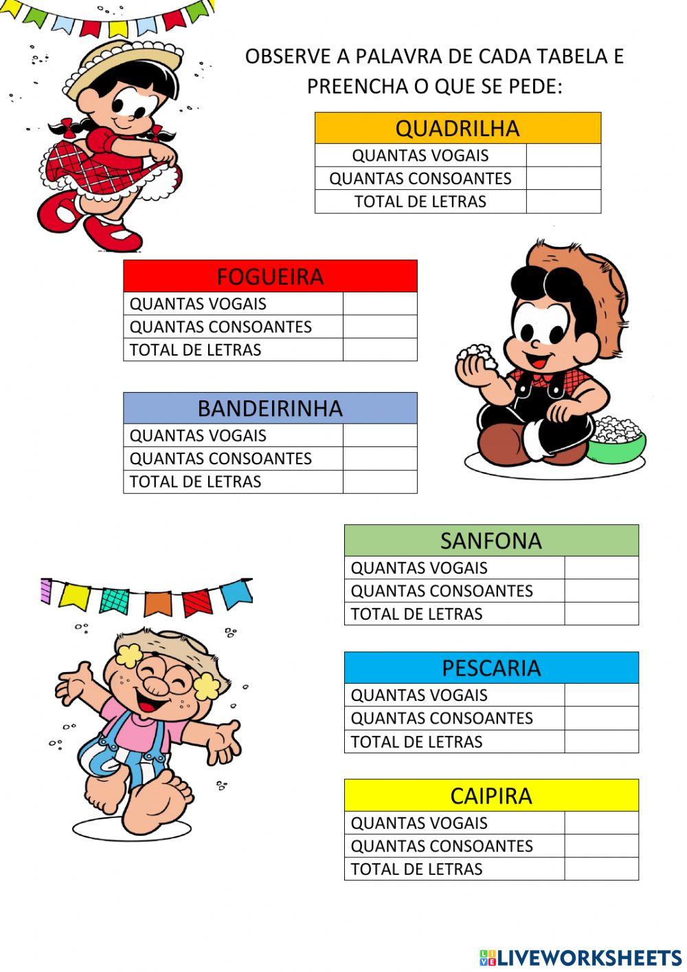 Caça Palavras Festa junina