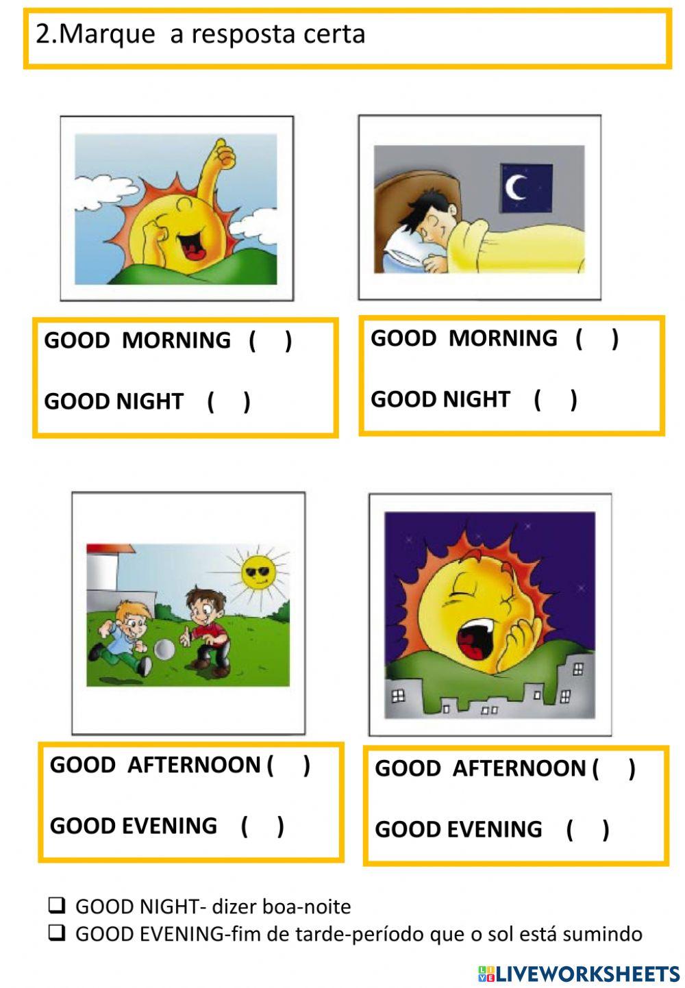 Atividade de inglês