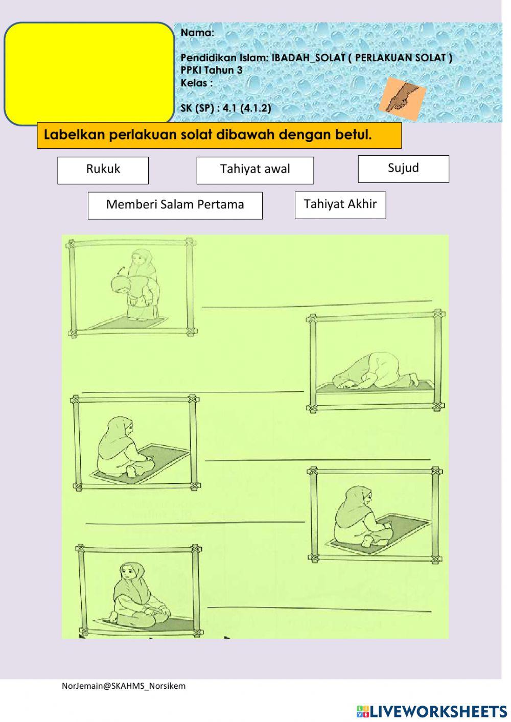 Perlakuan Solat Tahun 3 PPKI SR