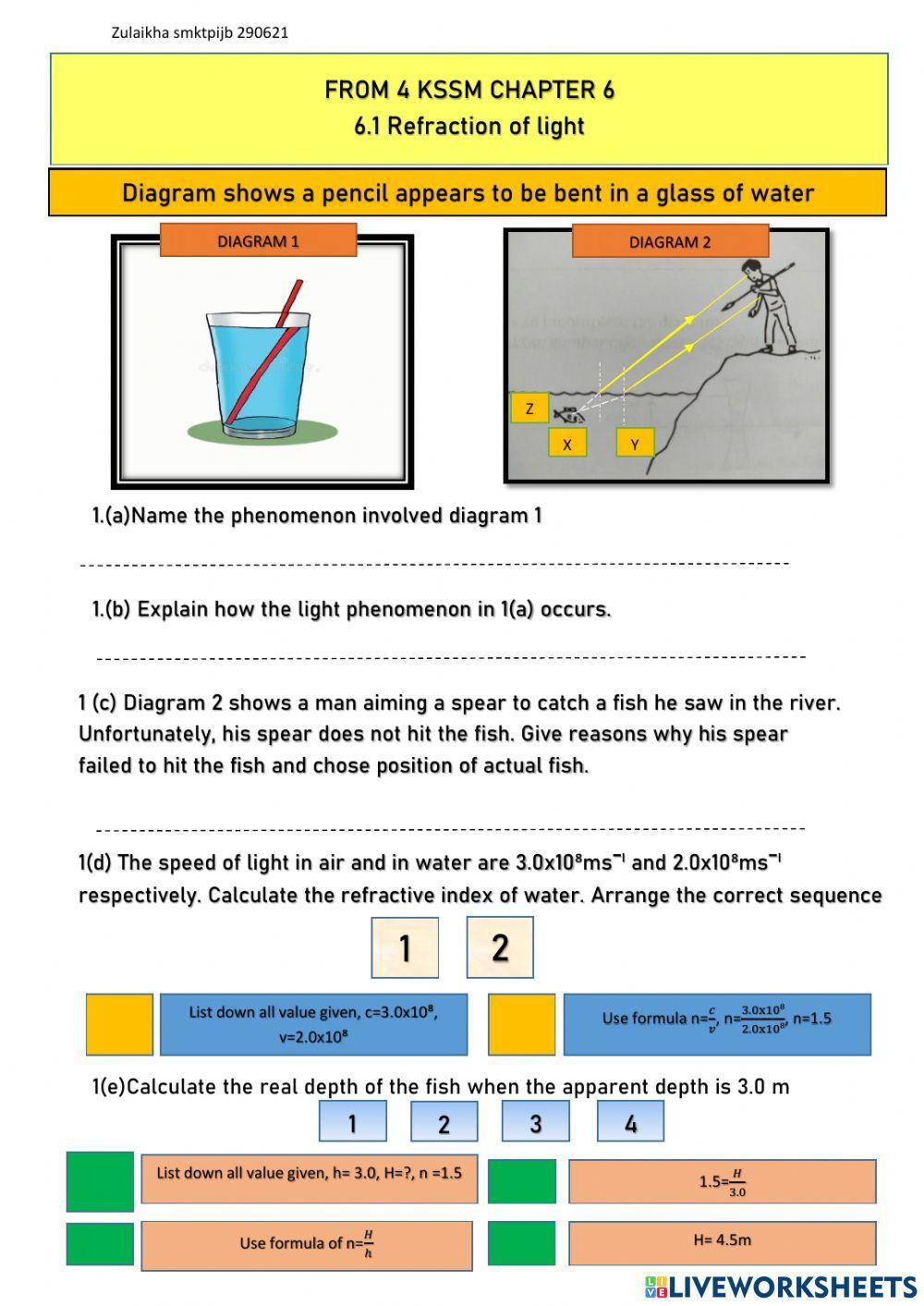 6.1 refraction of light