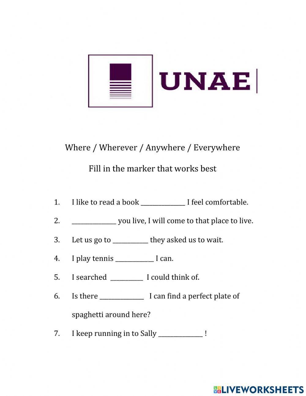 Adverbial Clauses of Place