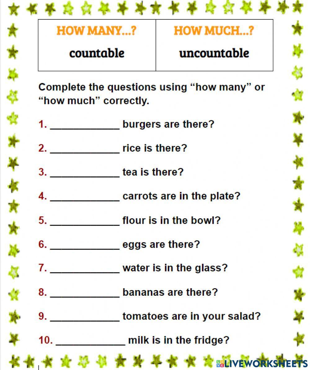 How many - How much How many - How much