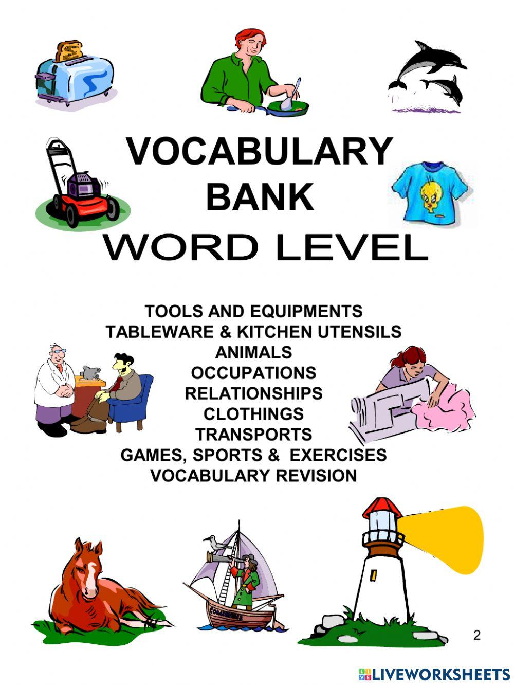 Vocabulary 1 : Year 6