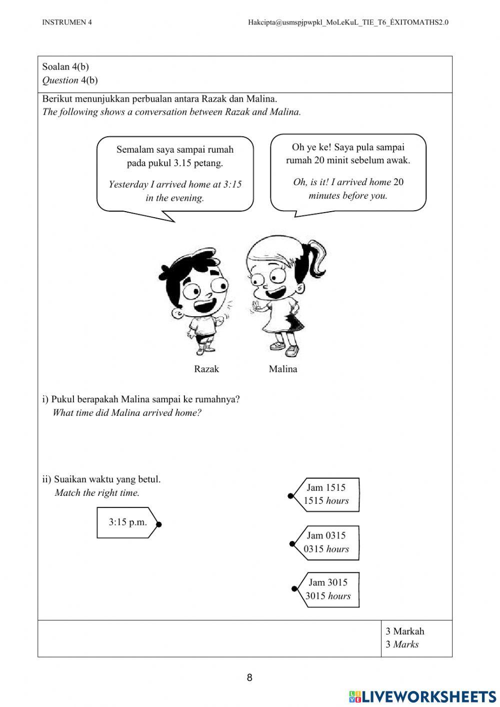 TIE Tahun 6 Instrumen 4