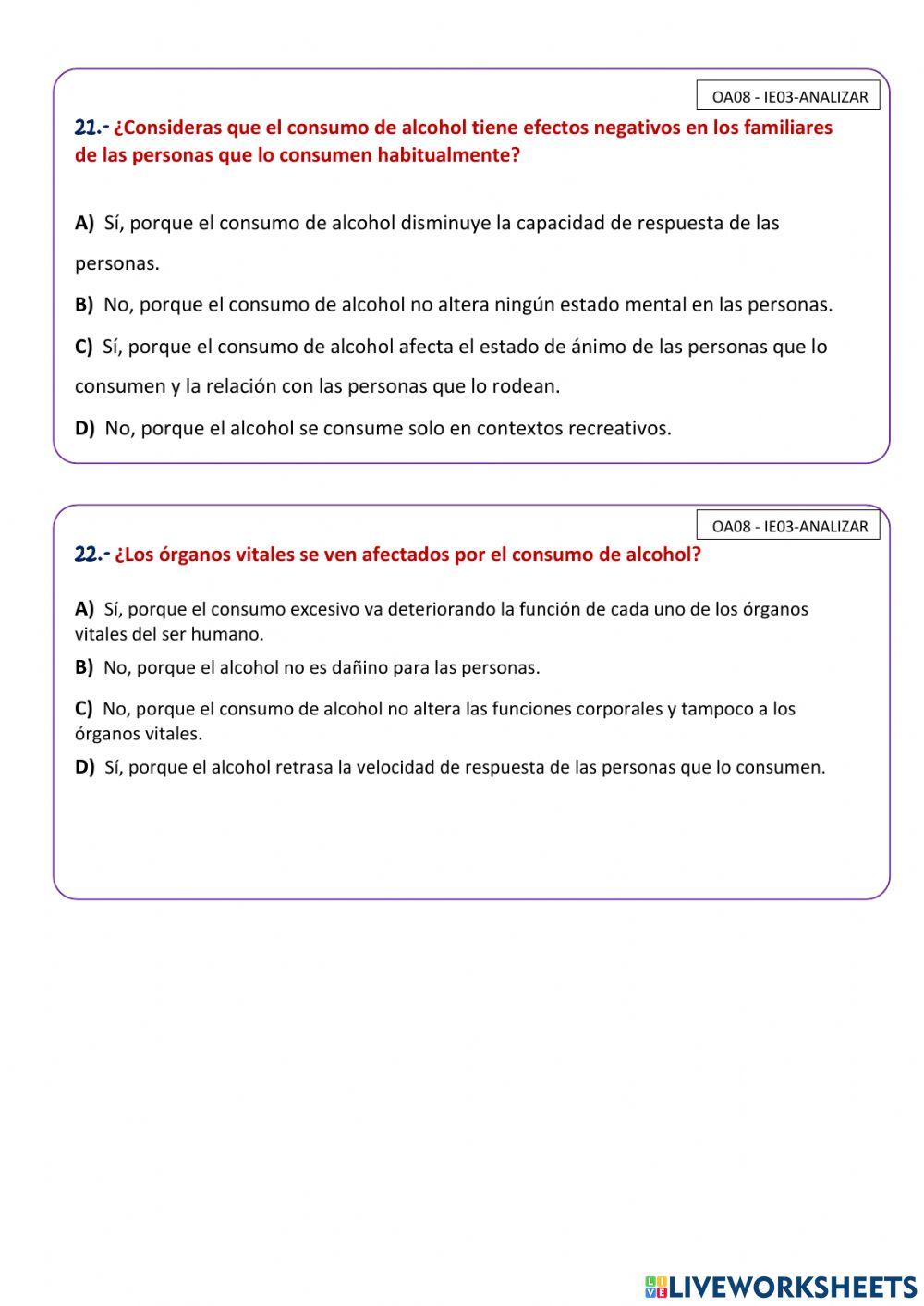 Evaluación Ciencias Naturales