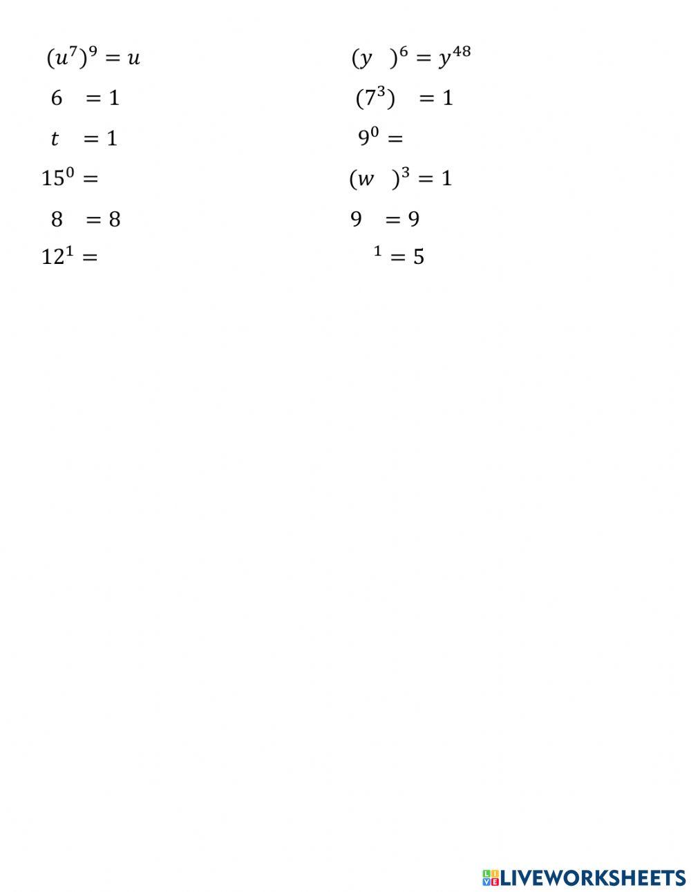 Propiedades con potenicas