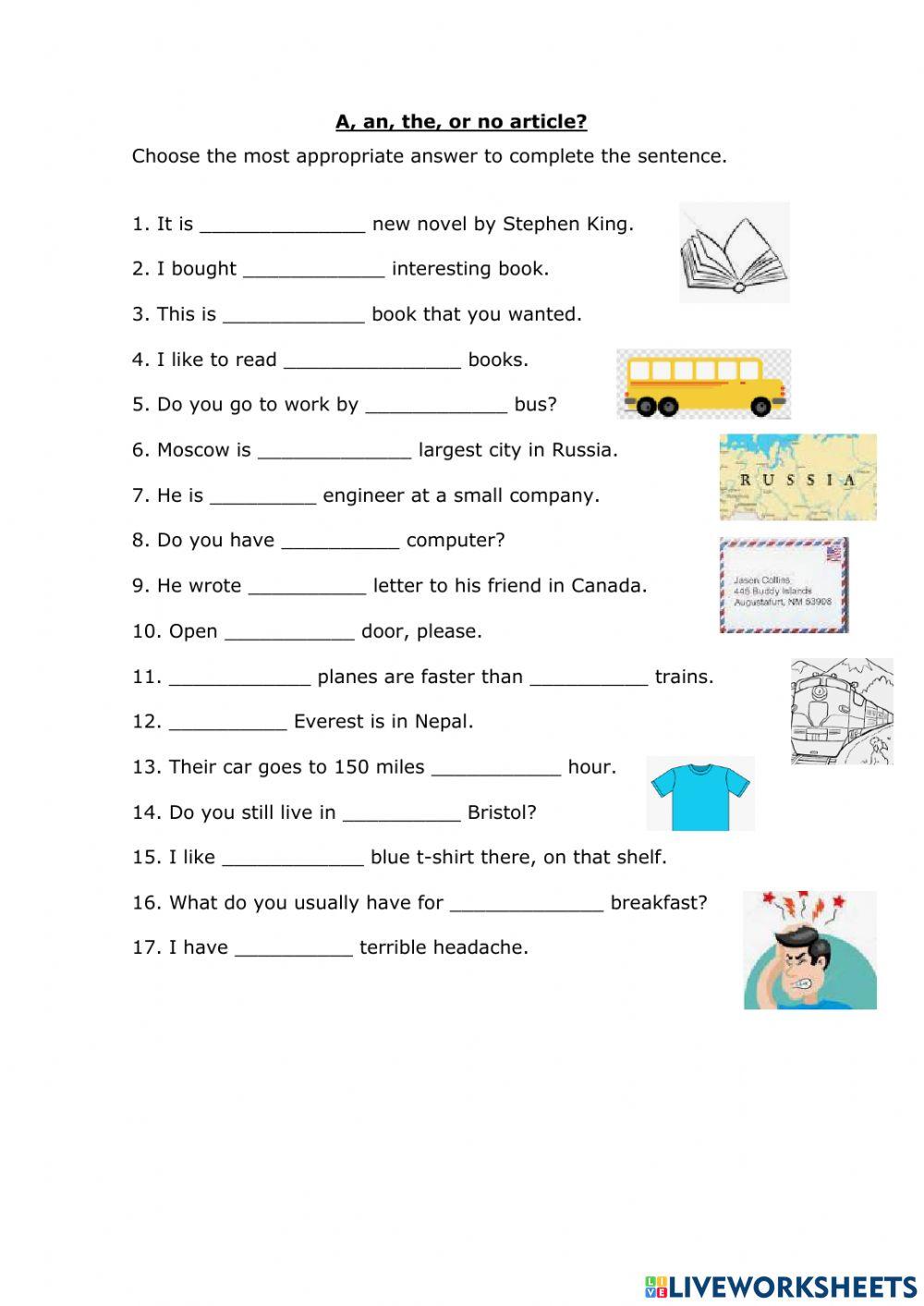 Definite and Indefinite Article