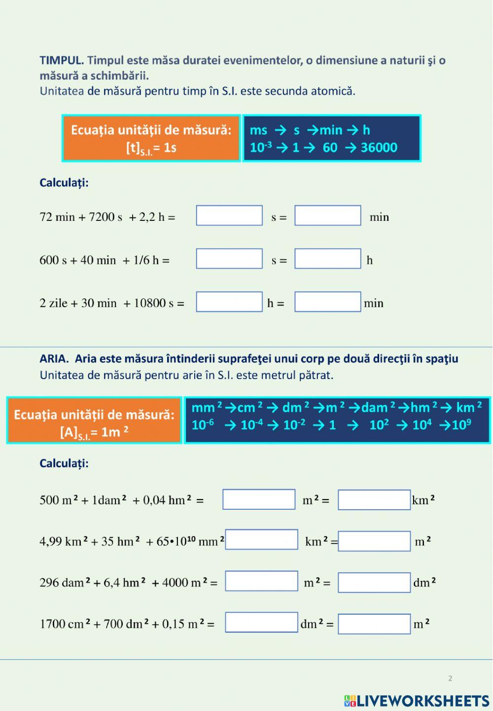 Marimi Fizice. Unitati de măsură