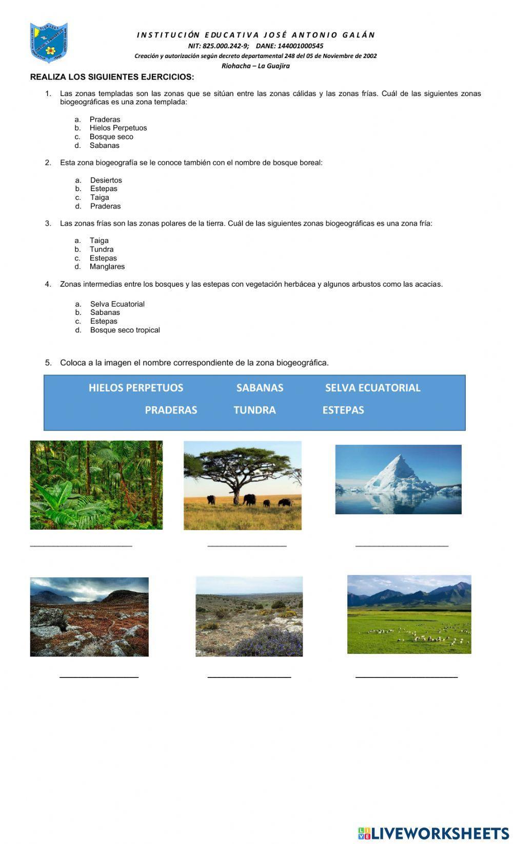 Zonas biogeográficas de la Tierra