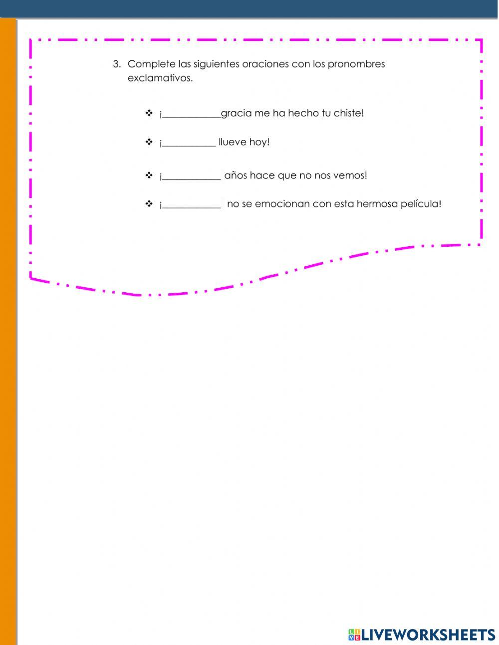 Pronombres exclamativos