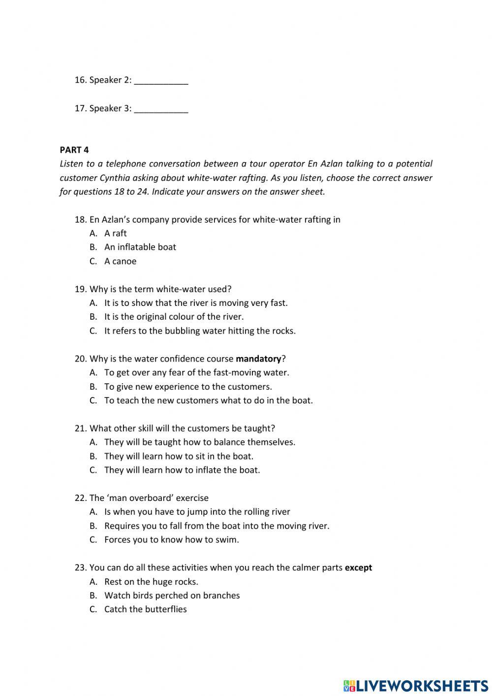 MUET-CEFR Listening Set 3