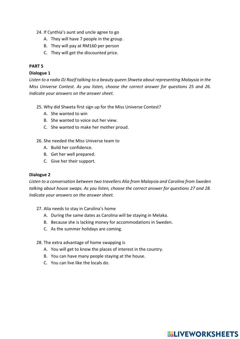 MUET-CEFR Listening Set 3