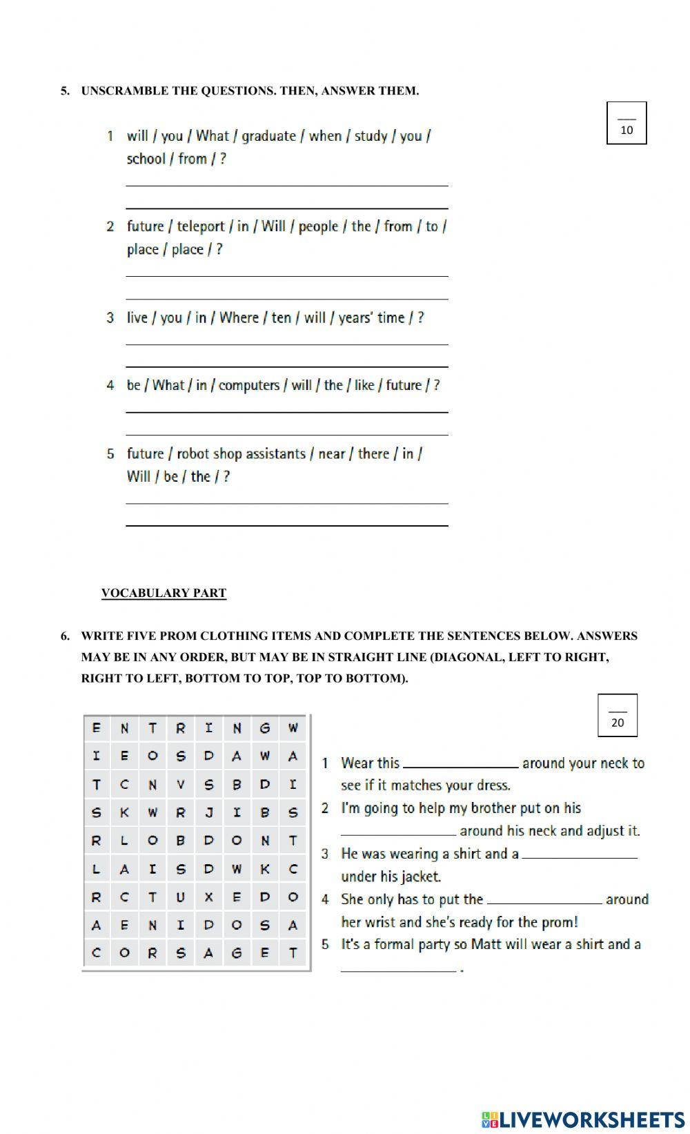 Niños 5 EXAM