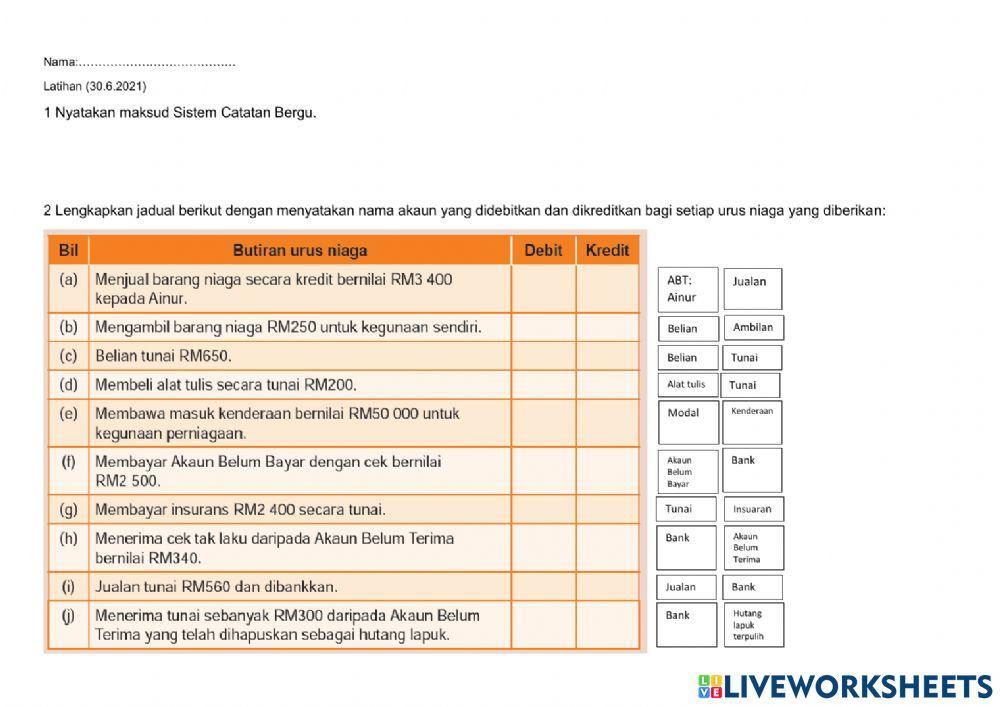 Sistem Catatan Bergu