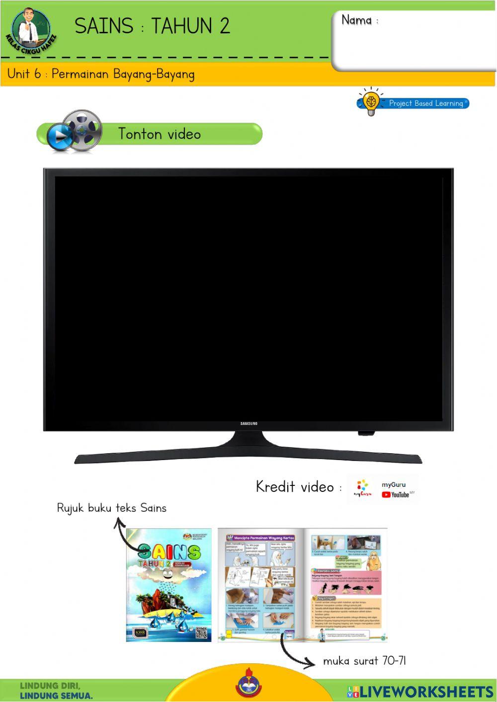 Sains T2 - Permainan Wayang Kertas