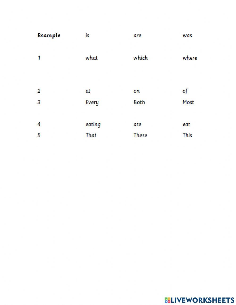 Movers Reading - Writing Part 1