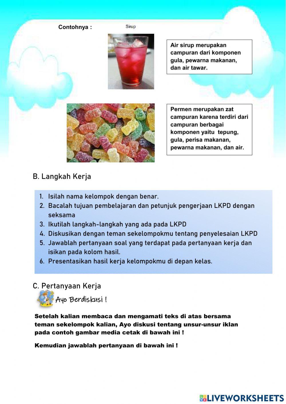 Zat tunggal dan campuran di sekitarmu