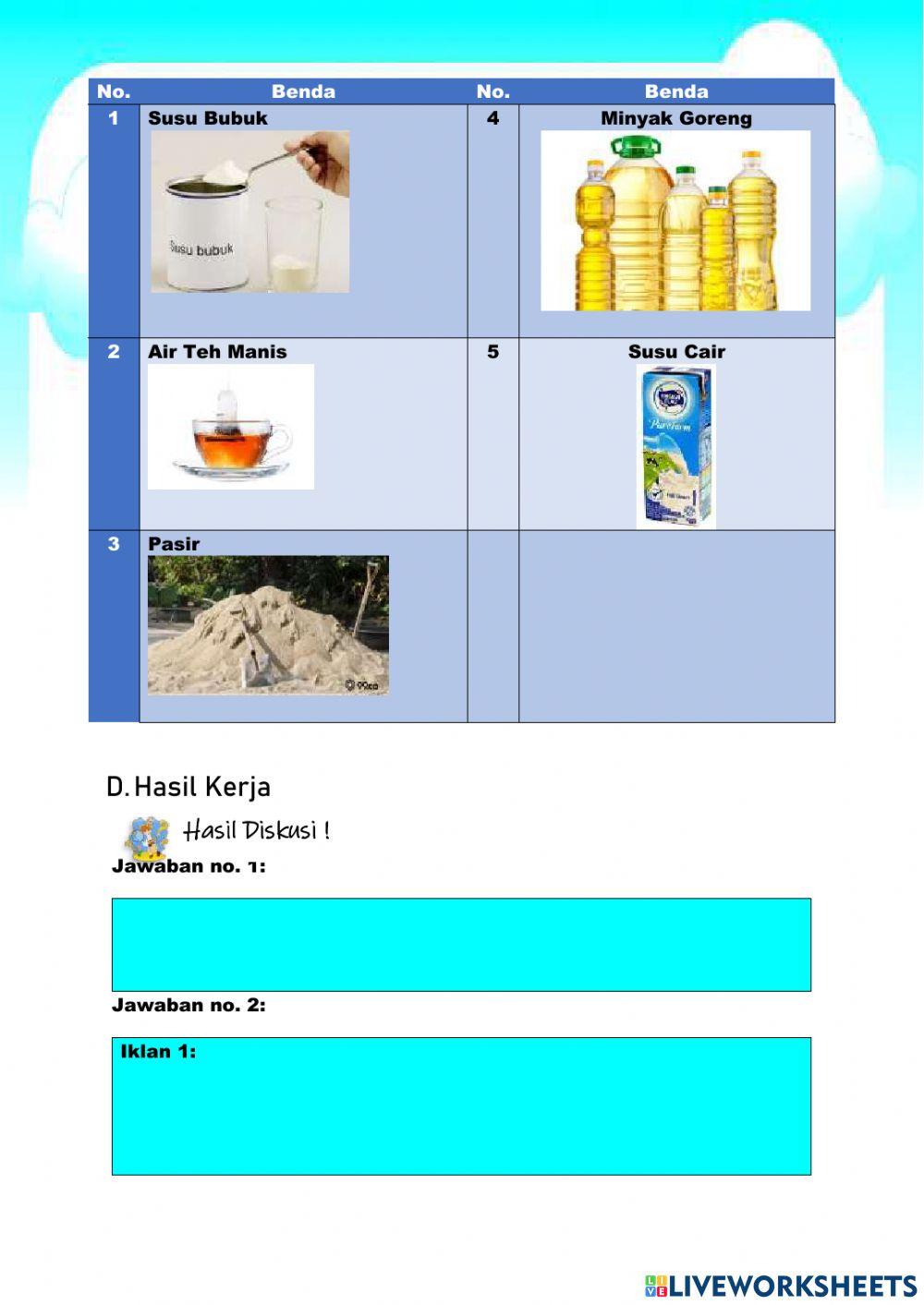 Zat tunggal dan campuran di sekitarmu