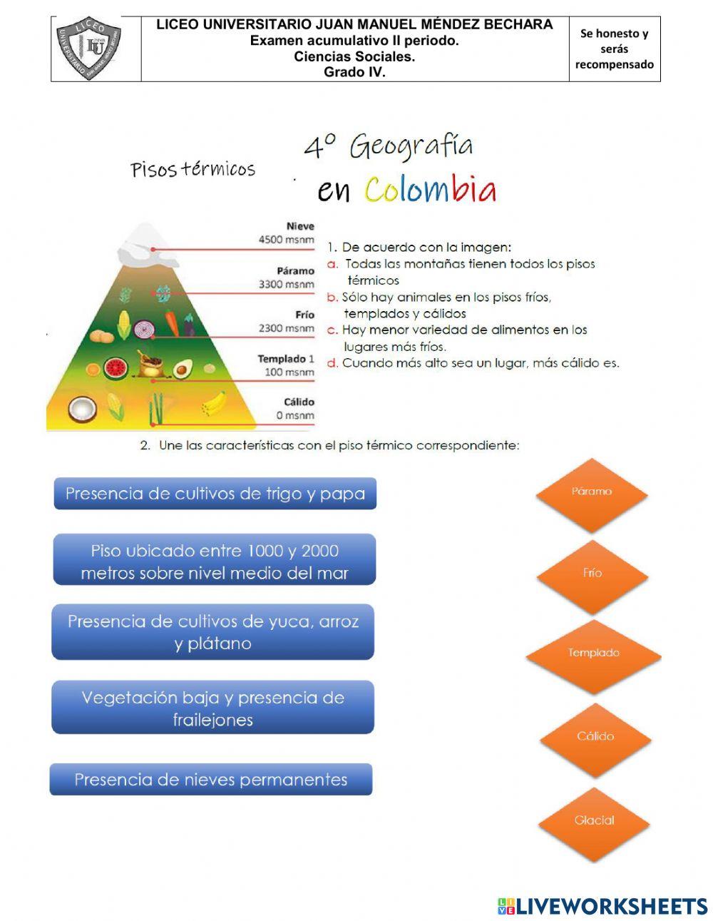 Examen ciencias sociales grado 4 2p