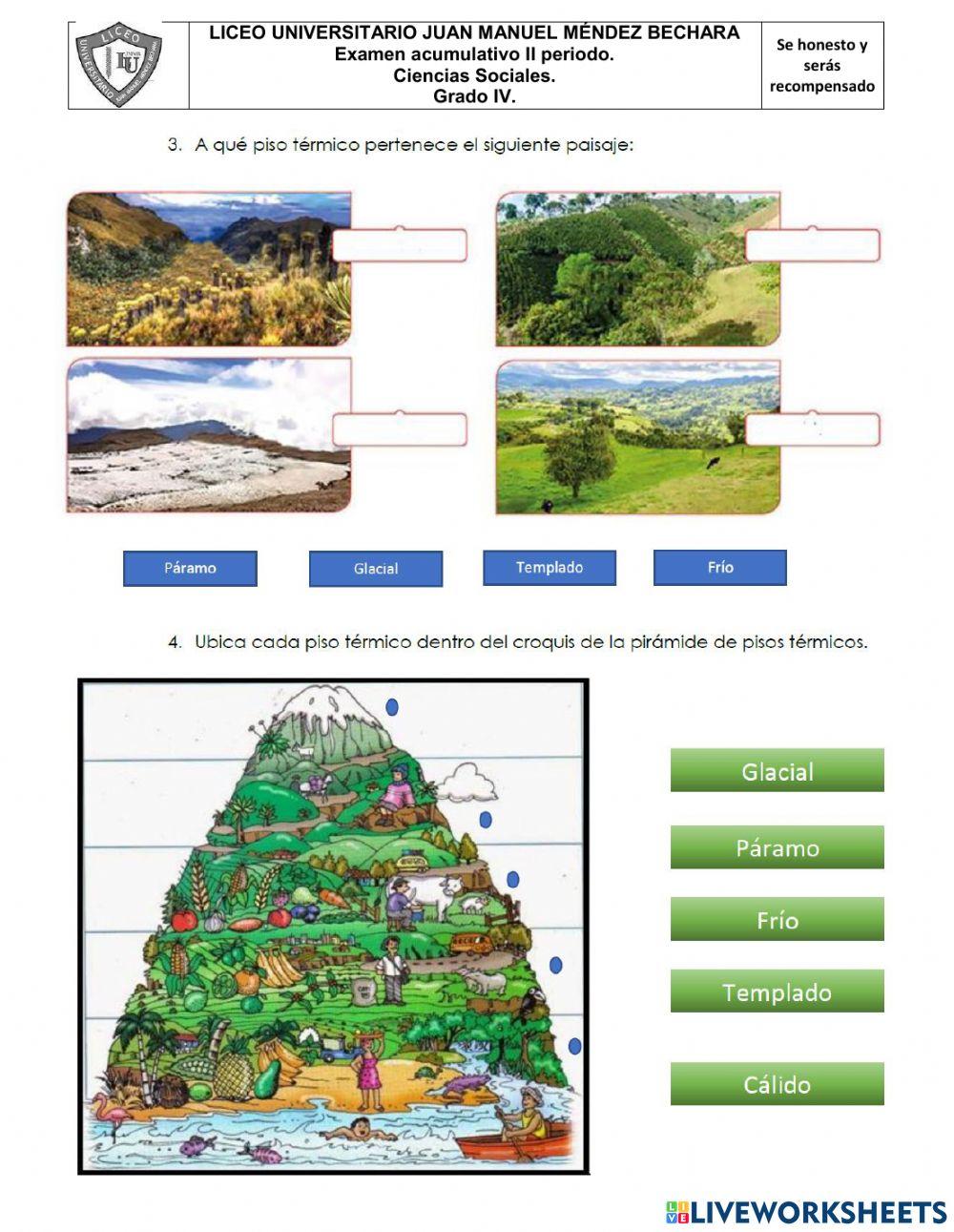 Examen ciencias sociales grado 4 2p