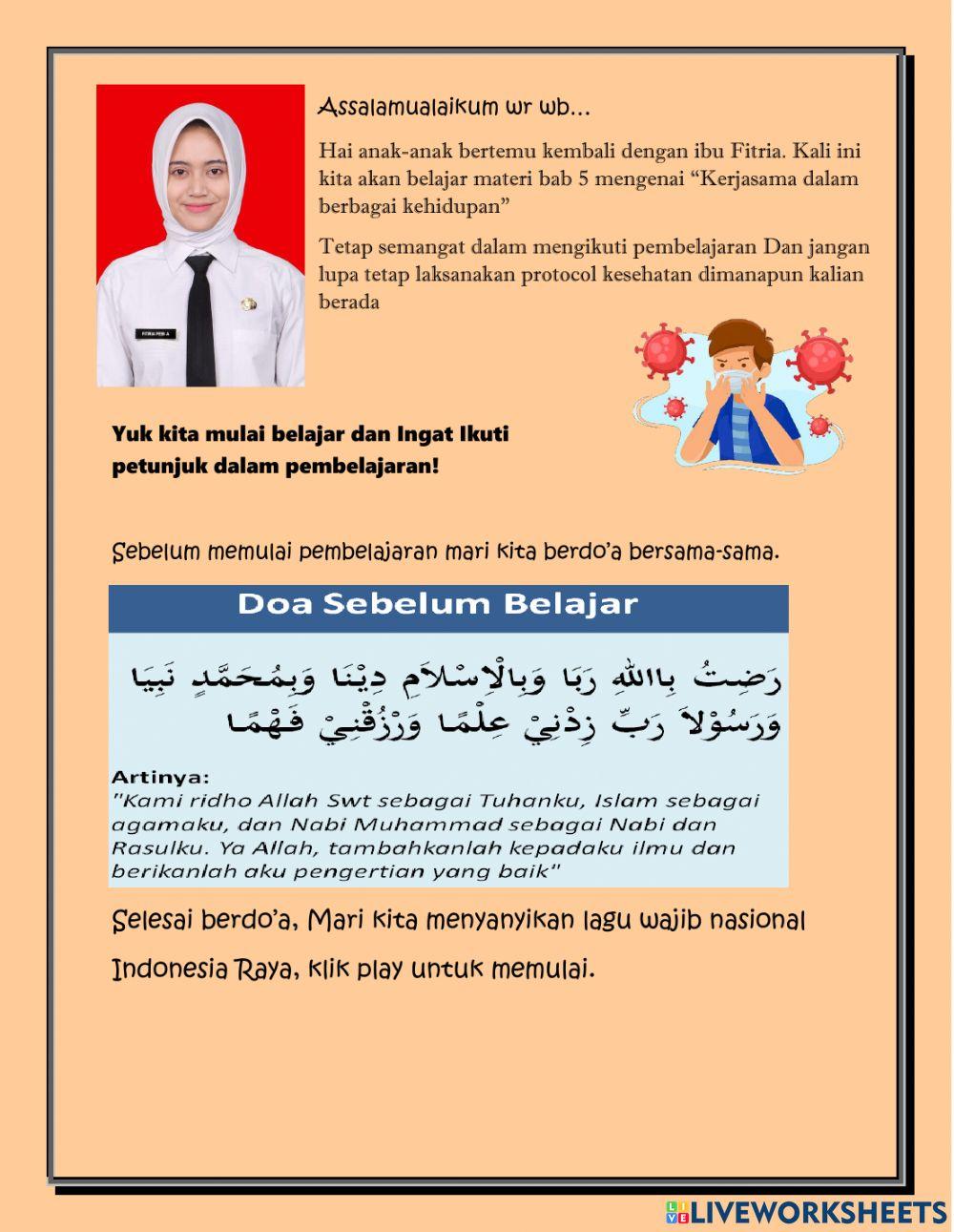 Kerjasama dalam bidang kehidupan