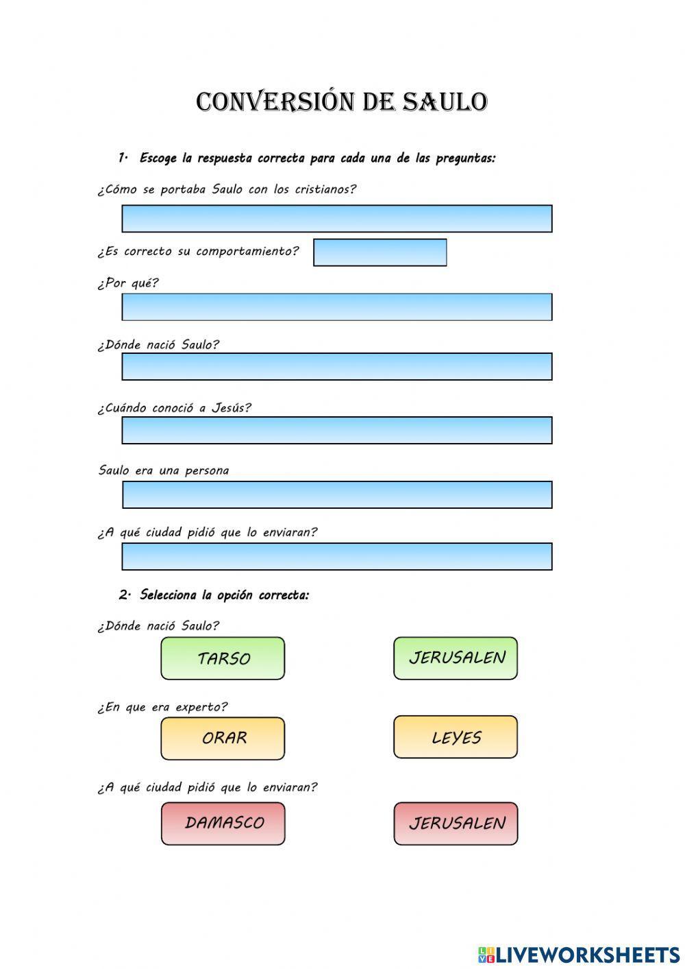 Conversión de Saulo