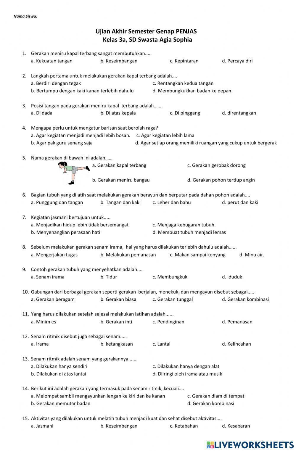 Ujian Akhir Semester II Penjas