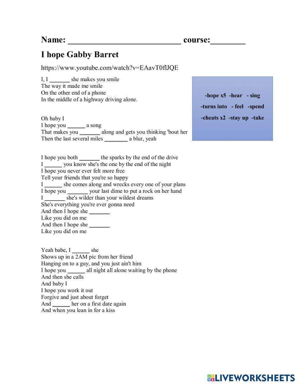 Wish and hope activiy