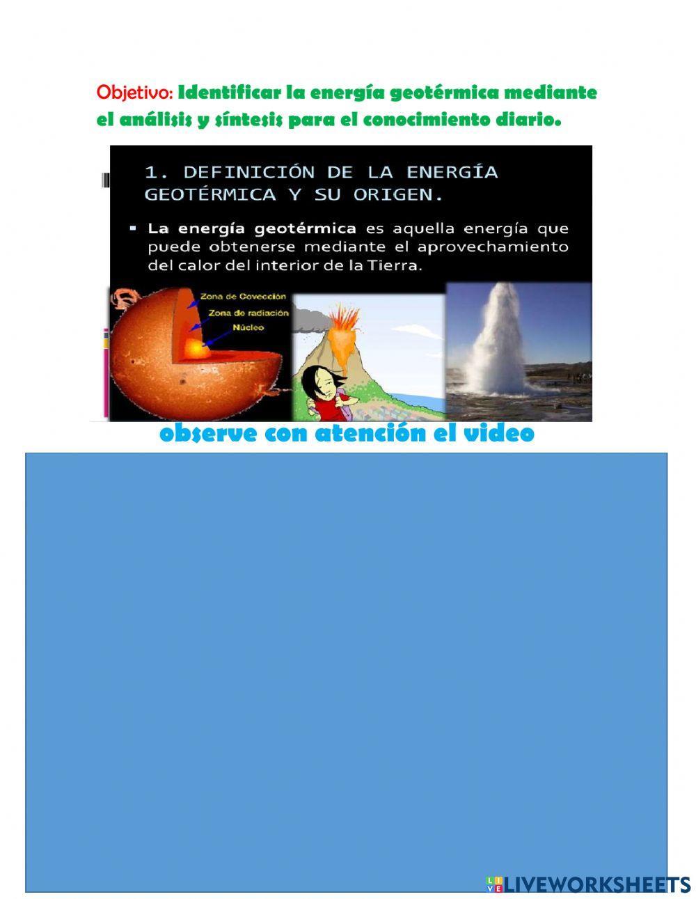 Energía geótermica