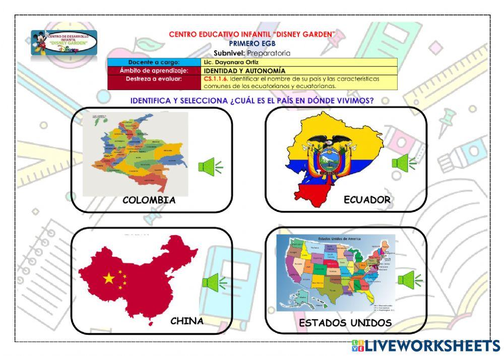 ¿En qué país vives?