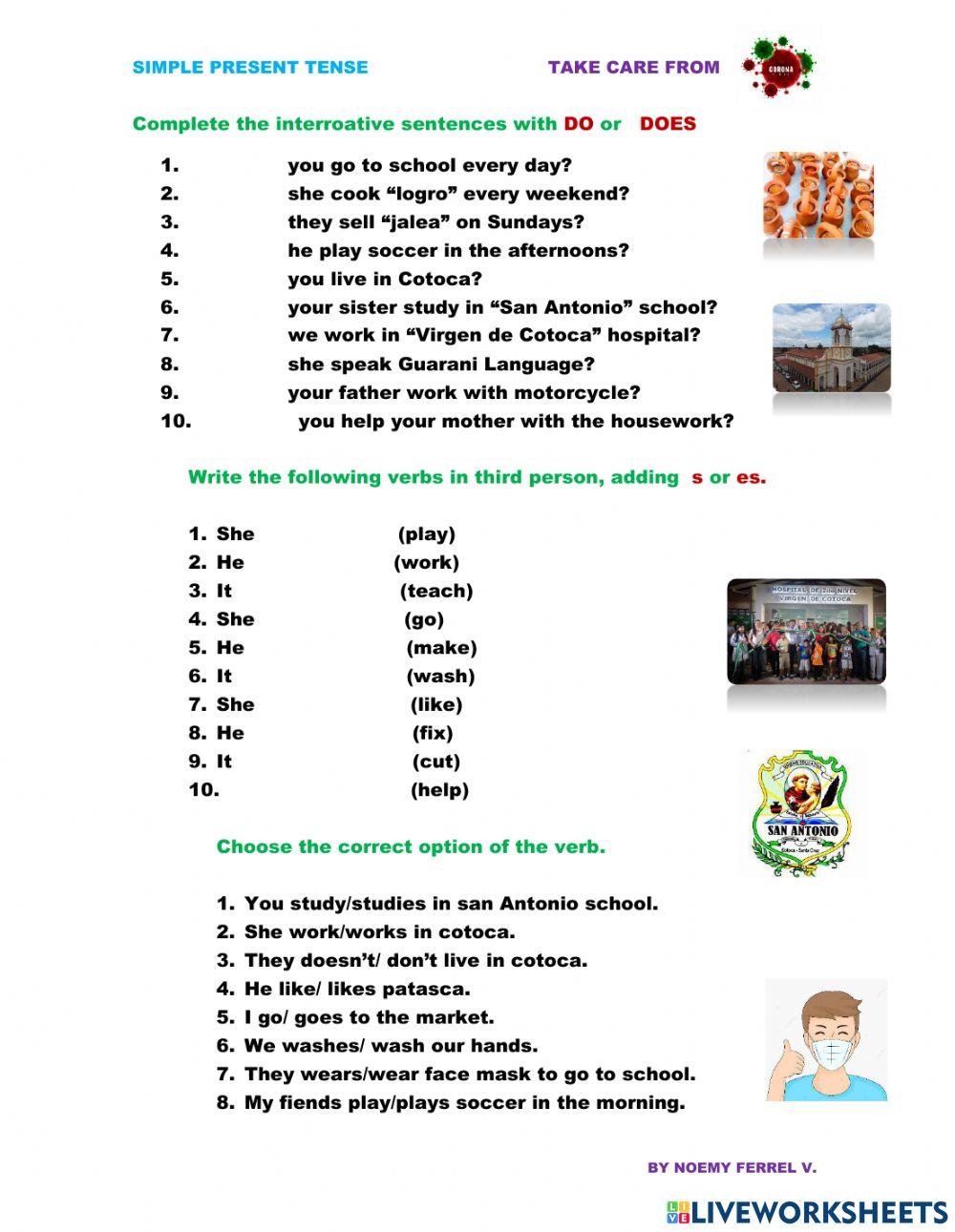 Simple present tense Simple present tense