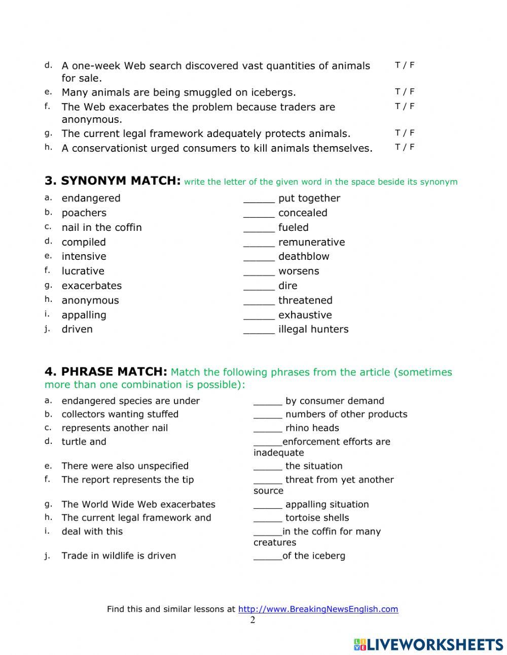 IELTS Writing 2 Lesson 24 - Endangered Species