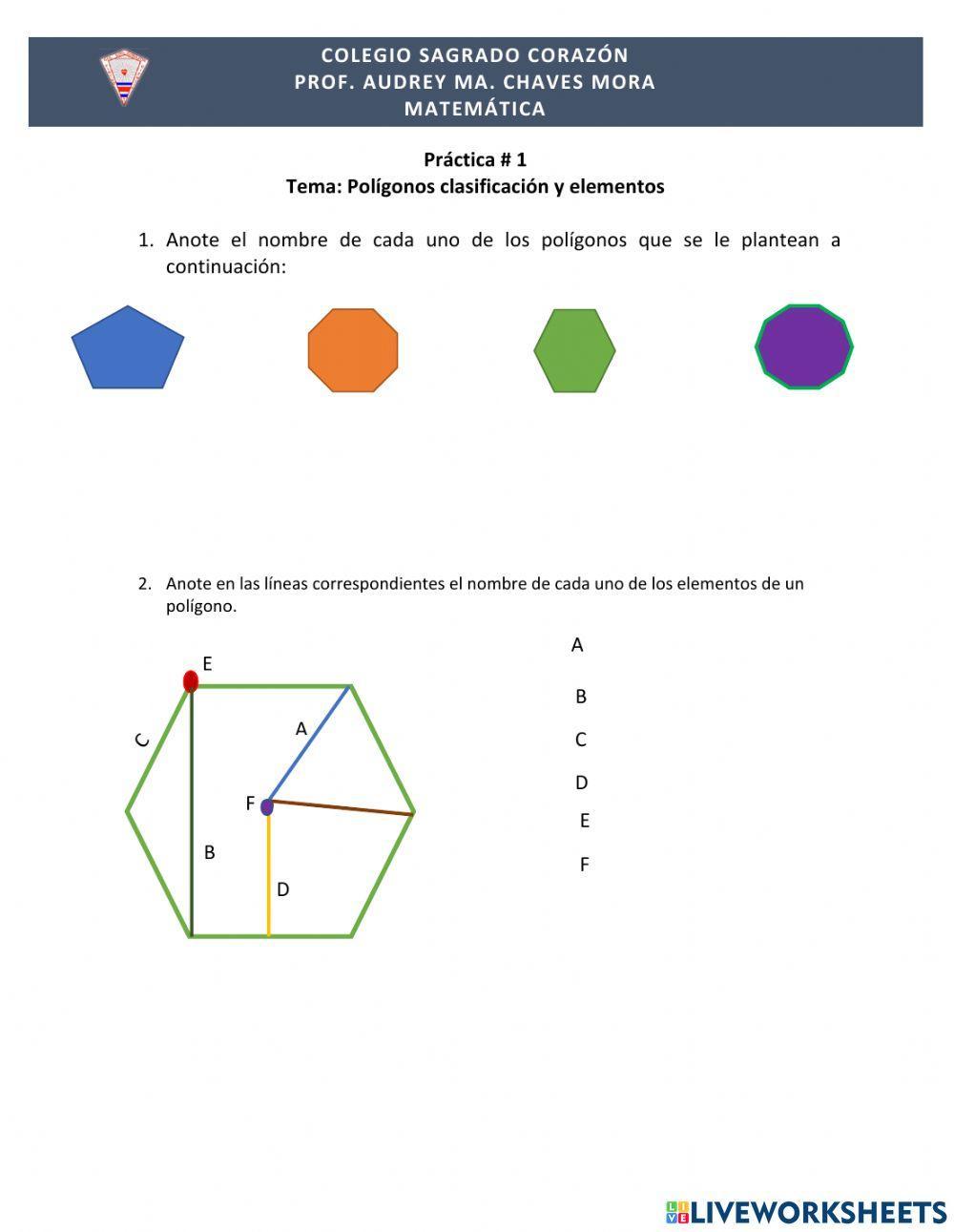 Polígonos: clasificación y elementos