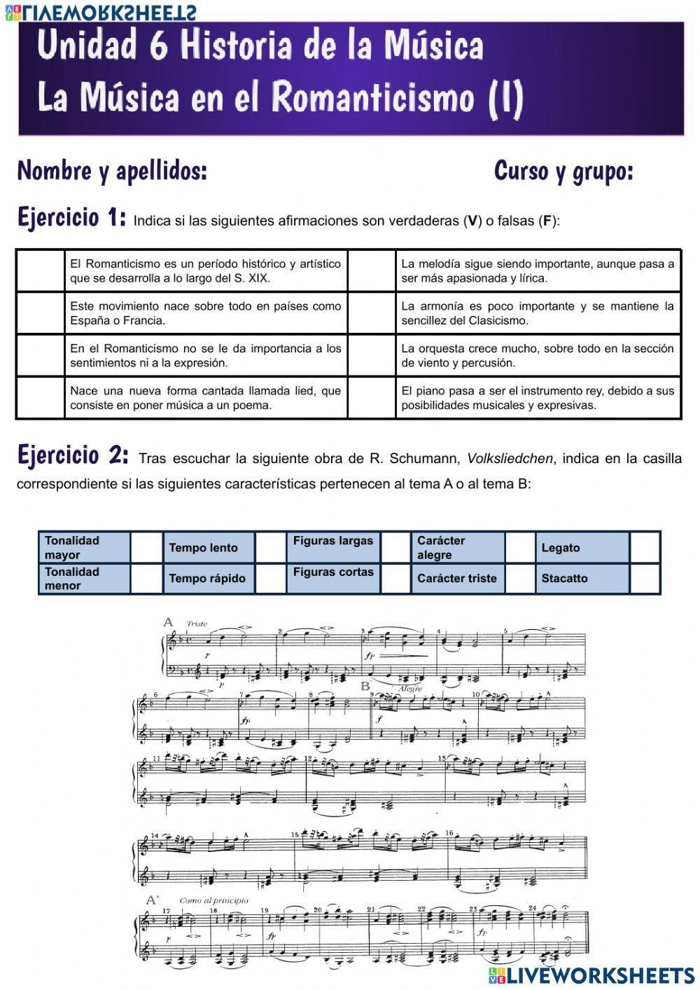 El Romanticismo en la música