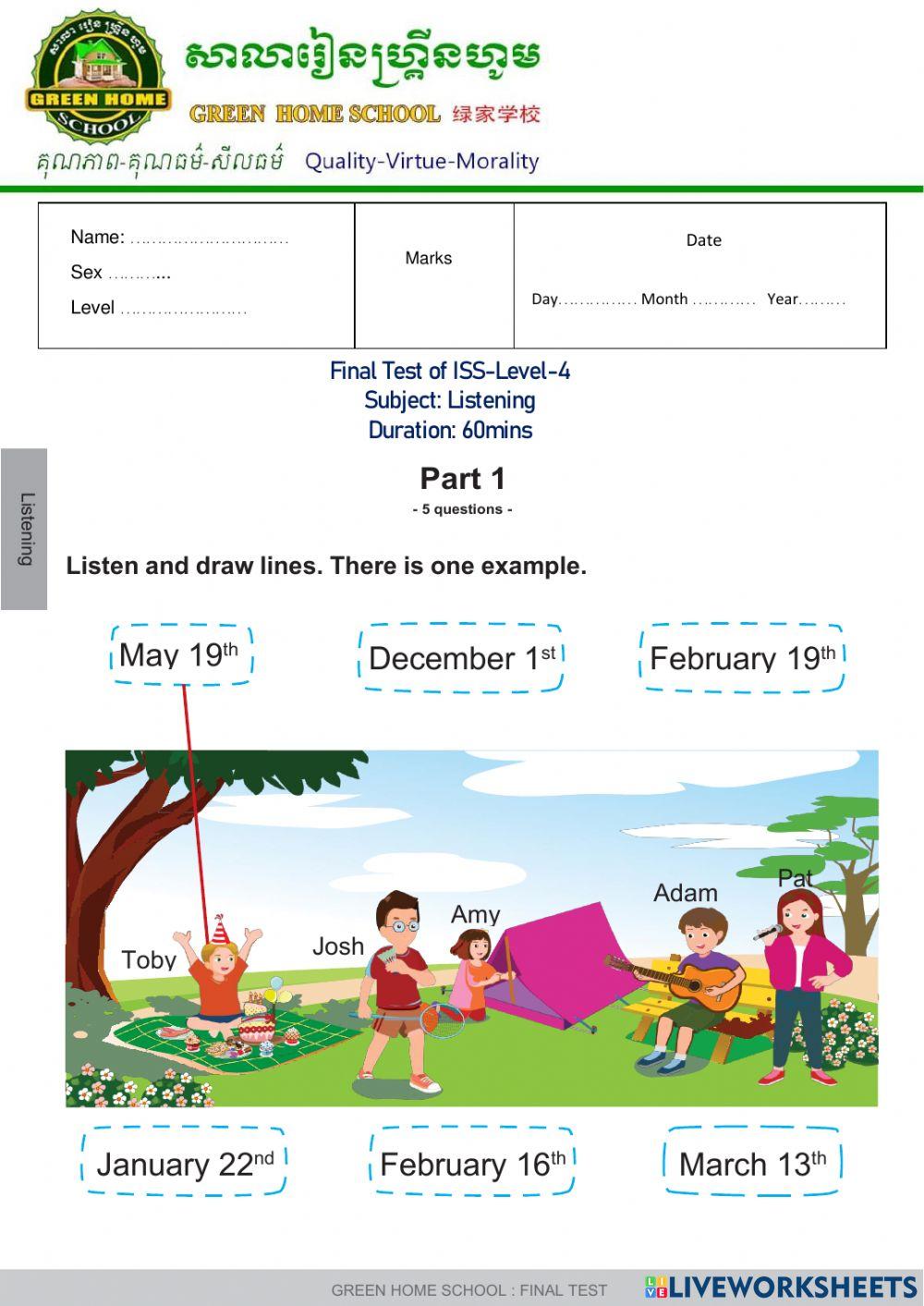 Final Test ISS-Level-4 Listening Test