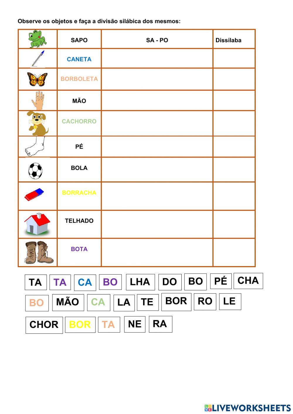 Atividade Português - 3 ano - 2 Bim
