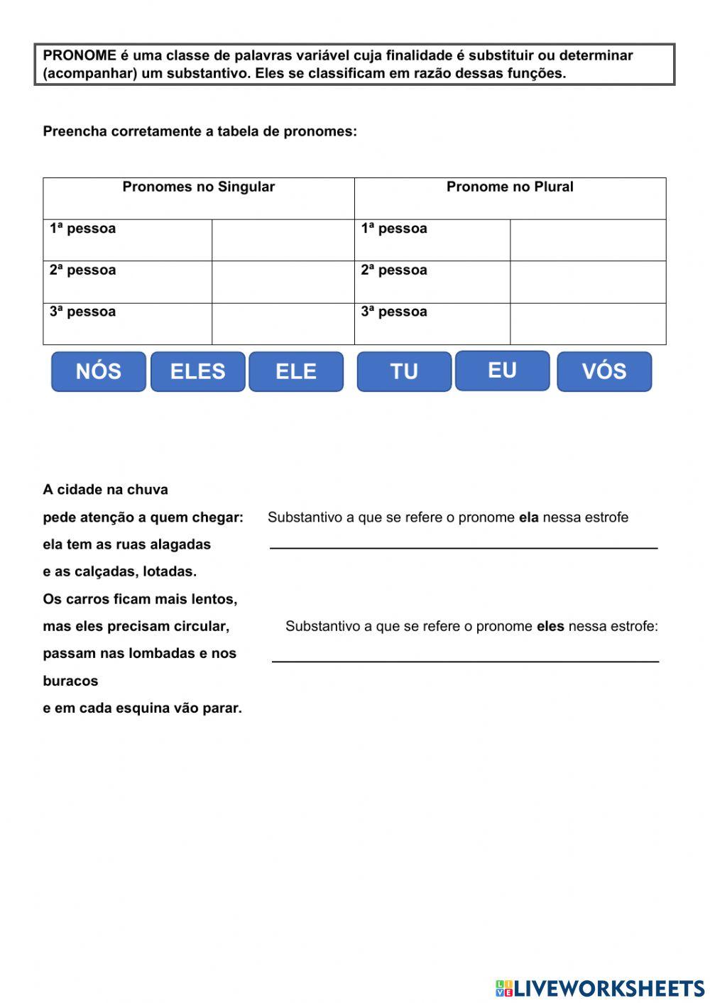 Atividade Português - 3 ano - 2 Bim