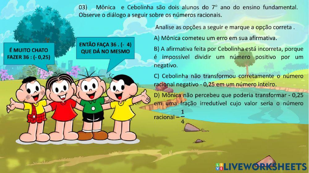 Operações com números inteiros