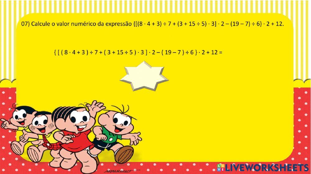 Operações com números inteiros