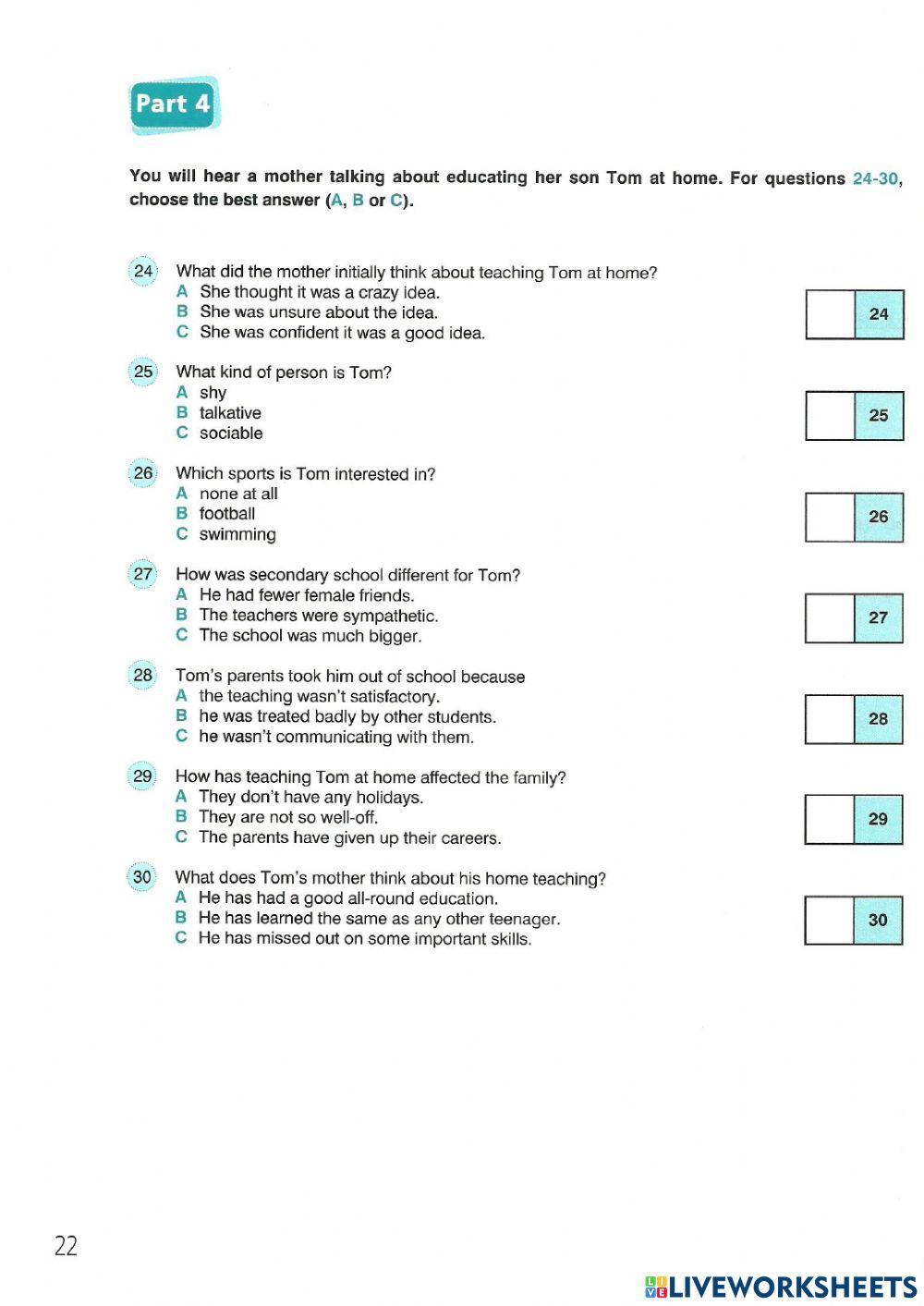 FCE(1) Listening Test - 3, 4