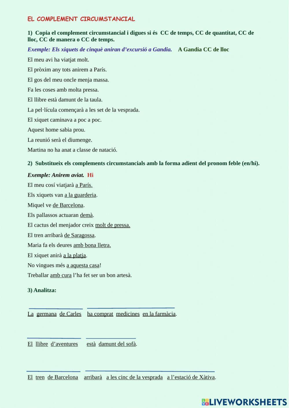 El complement circumstancial