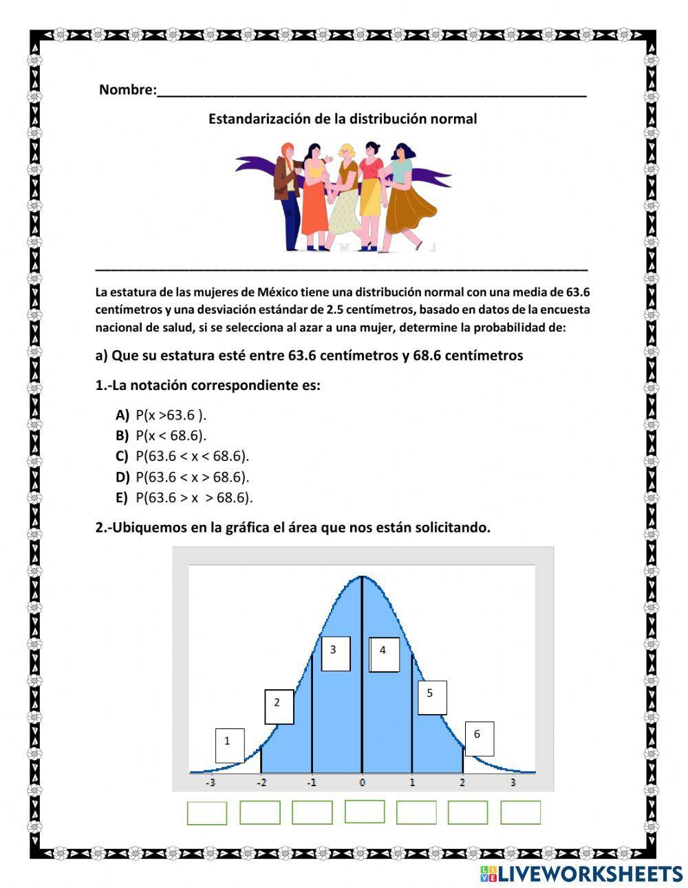 Estandarizar la distribucion normal