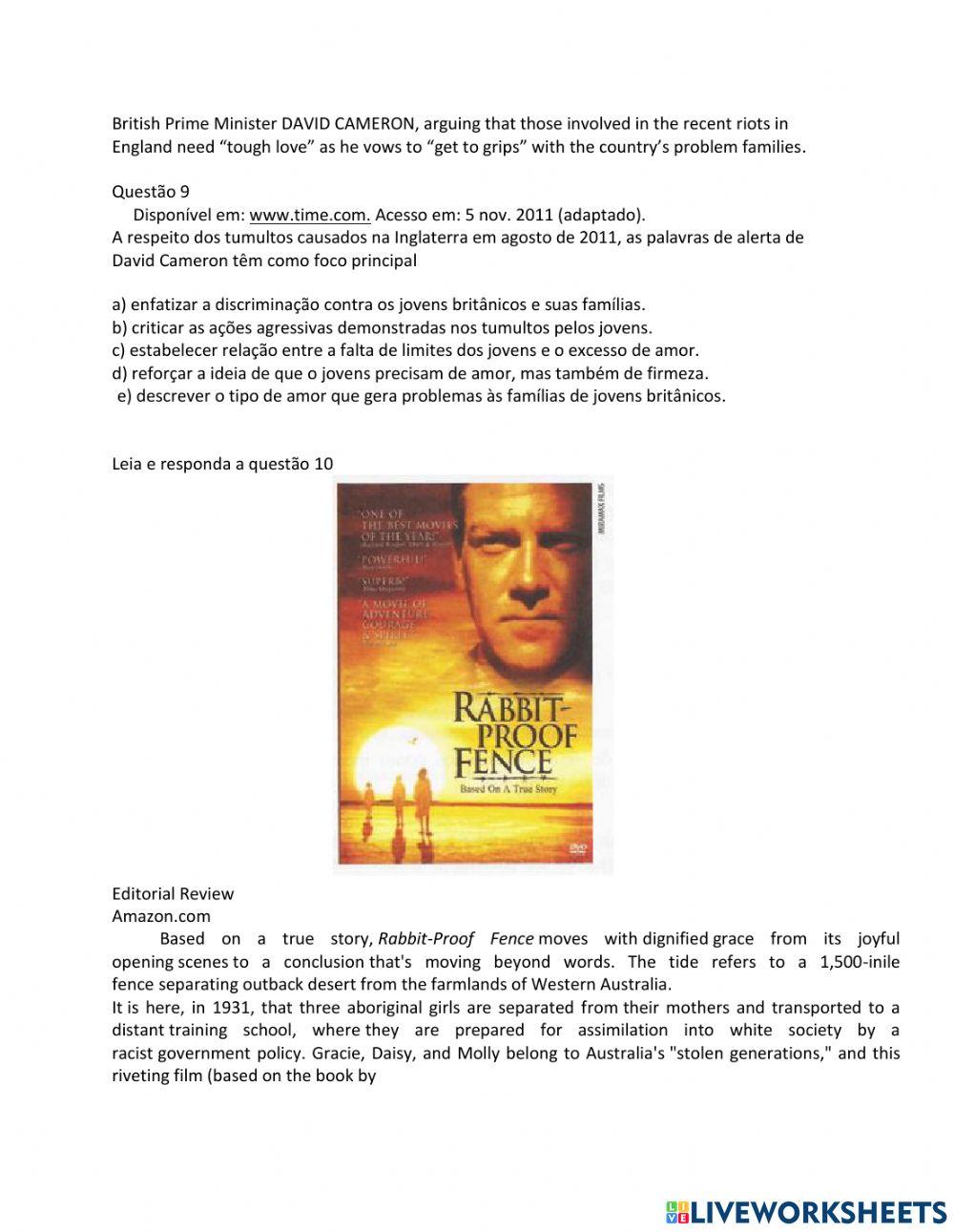 Simulado ENEM 3º ano