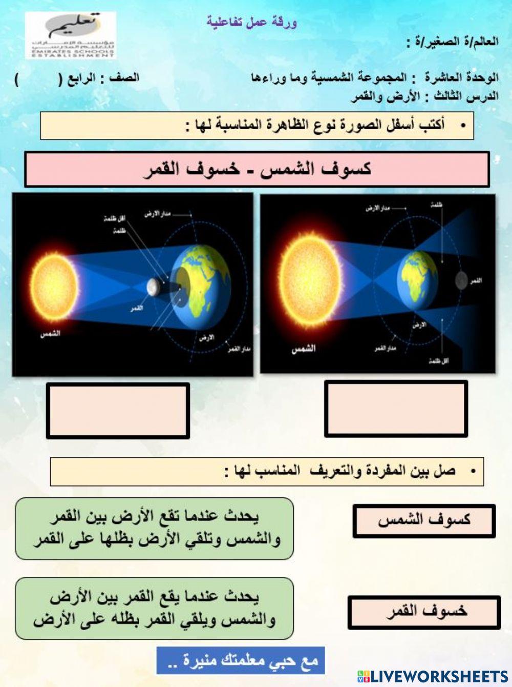 درس الكسوف والخسوف