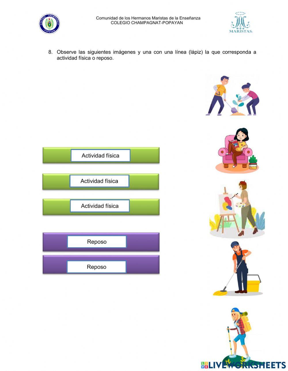 Guía evaluativa relación salud fisíca, mental y habitos saludables