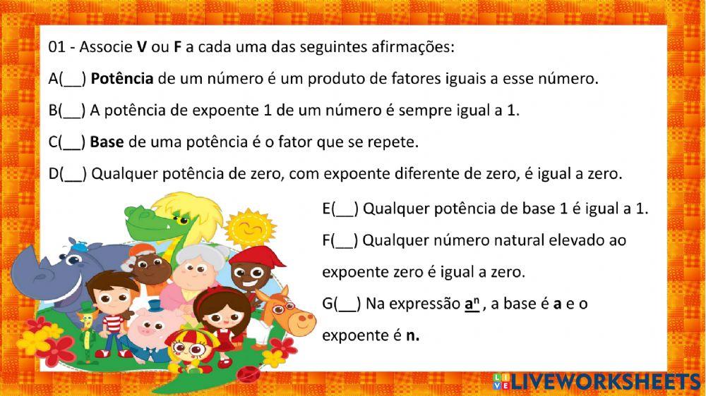 Atividade - números naturais