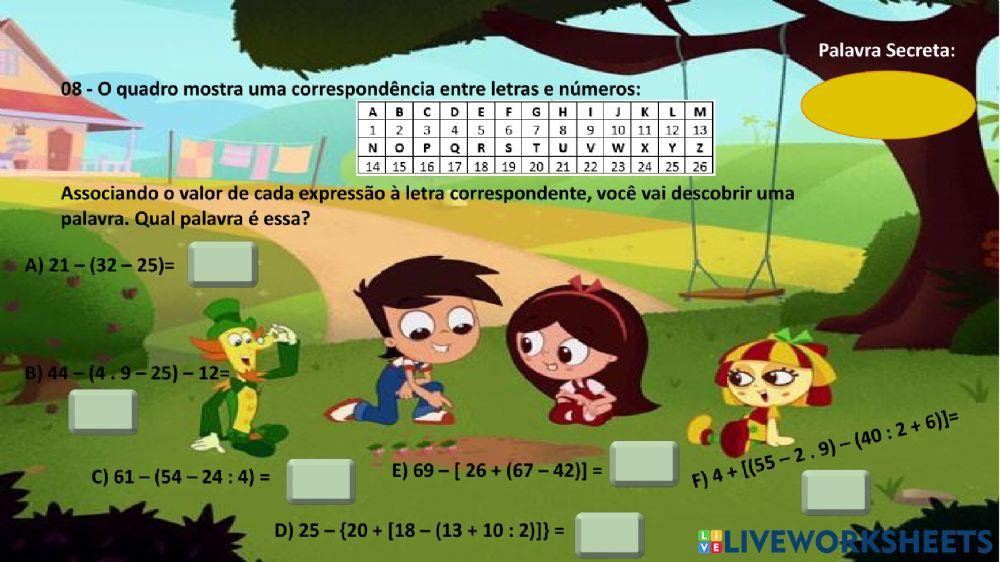 Atividade - números naturais